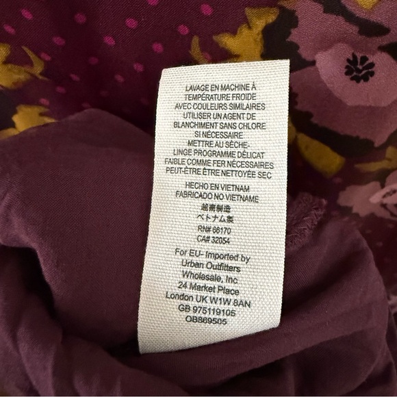 Free People Morning Light Satin Floral Printed Mini Dress Sz 10 - Picture 16 of 17